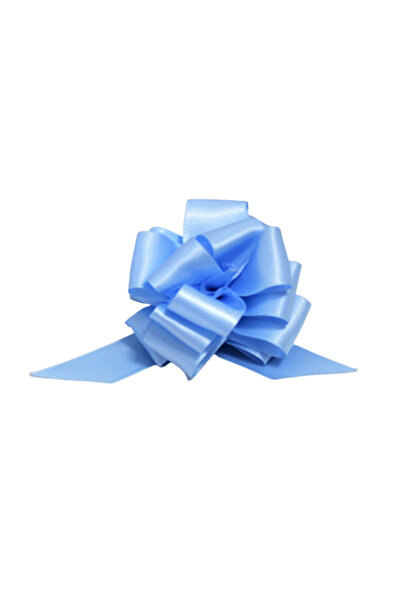 BRIZZOLARI Self-forming blue satin ribbon