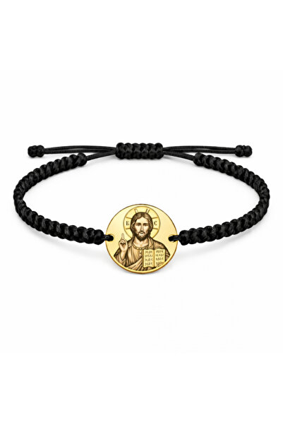 Teo Bijoux Βραχιόλι με χρυσό νόμισμα από ανοξείδωτο ατσάλι, χαραγμένο με το ε...