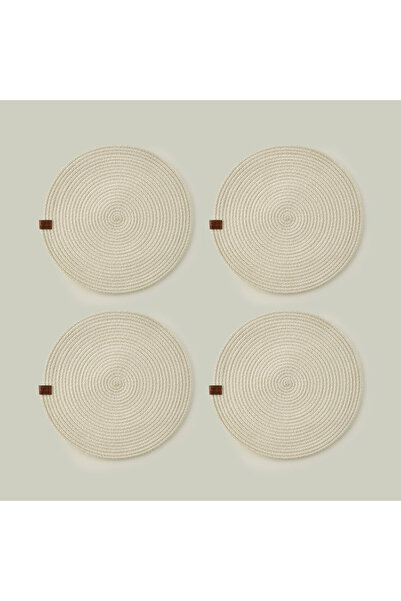 Bella Maison 100% Βαμβάκι Λίνο Αμερικάνικου Τύπου Σετ 4 τεμαχίων Κρεμ (36 εκ.)