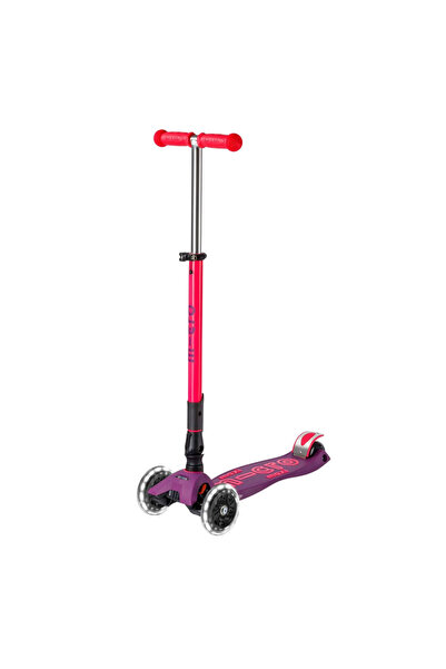 Micro Scooter Micro Maxi Deluxe Foldable Neon LED Ultra Pink MMD228