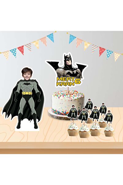 Parti Evreni Kişiye Özel Batman Pano ve Pasta Süsü Seti