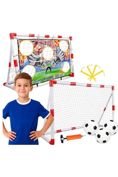 indiggo SmartGoal Pro Παιδική Τέρματα Ποδοσφαίρου, Σετ με 3 Μπάλες, Αντλία κα...