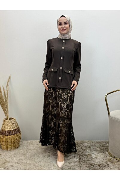 JOOQSTORE Lace Skirt Suit