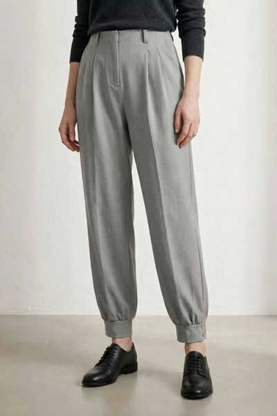 Hiccup My Fashion Belted Buttoned Leg Pants