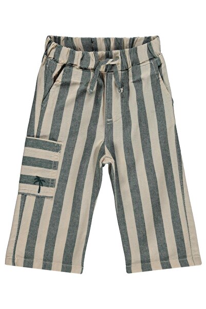 Civil Baby Ριγέ παντελόνι με πλαϊνές τσέπες για 6-18 μηνών - Πράσινο