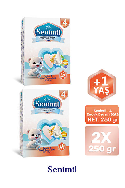 SENİMİL Senimil-4 Çocuk Devam Sütü 250 Gr (+1 YAŞ) 2 Li Avantaj Paketi