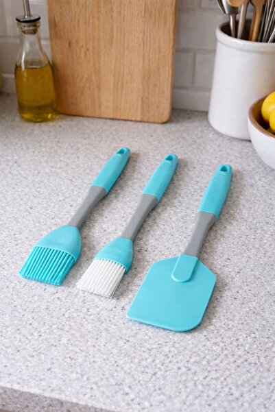 Alika Tekstil ve Ev Gereçleri 3'lü Spatula ve Yumurta Fırçası Seti