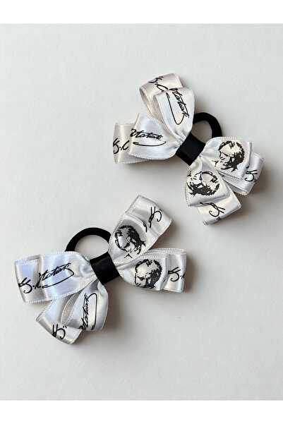 NYUZA Thin Ribbon Bowknot Buckle with Ataturk Print, Pack of 2