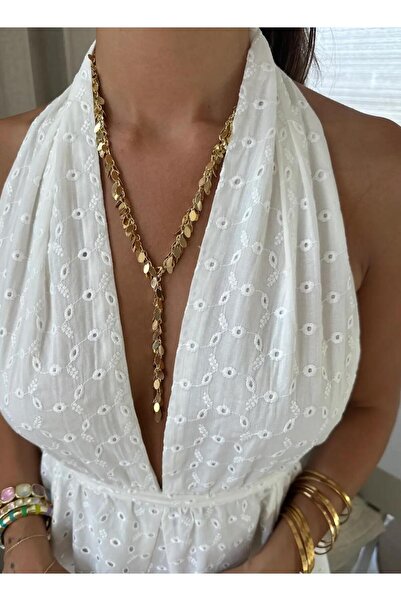 Bubbleatelier Pul Detaylı Gold Kolye