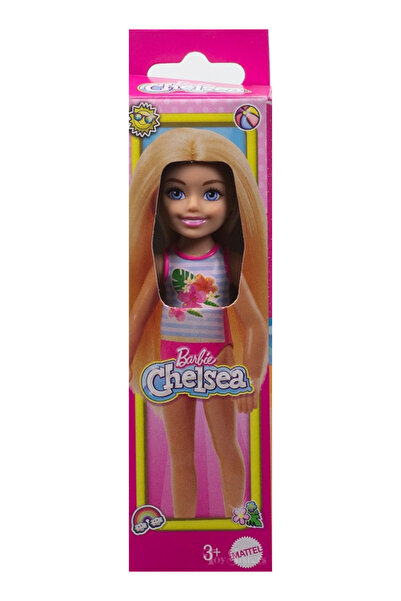 mattel Μπάρμπι Κλαμπ Κούκλα Τσέλσι Μπιτς με Λουλουδάτο Μαγιό (HTK25)