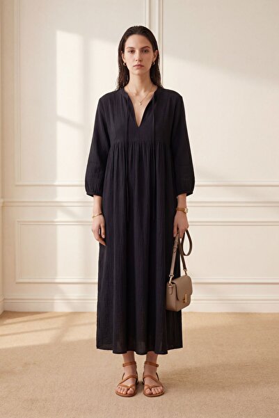 Hiccup MY FASHION Φόρεμα μάξι με φιόγκο και χαλαρή εφαρμογή