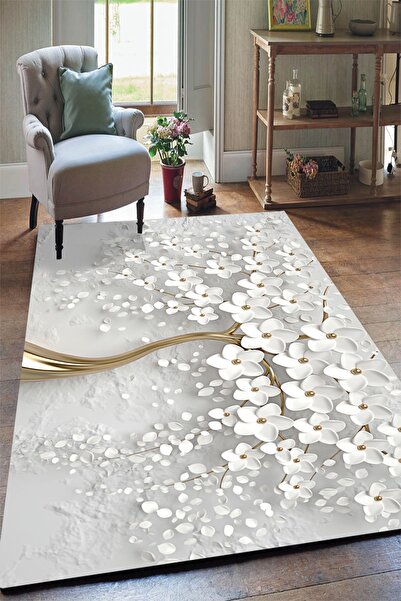 Yürük Home Softtec Yumuşak Dokulu Dijital Baskılı YRK135 Modeli Lastikli Halı...
