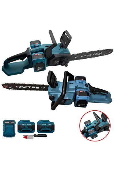haktaş SC5816 Profesyonel Kömürsüz Akülü 21V 4.5Ah Çift Akü Şarjlı Zincirli T...