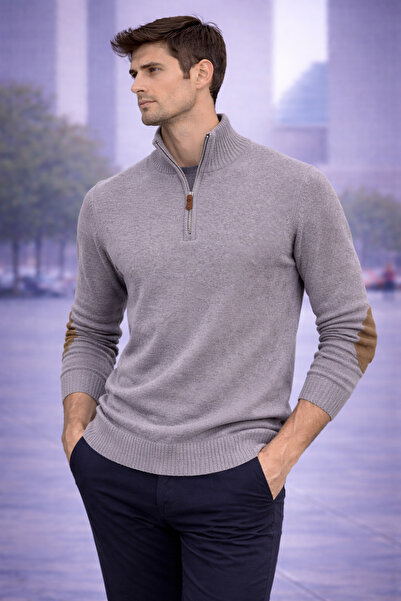 MARCO SERUSSI Lambswool yarım fermuarlı kazak