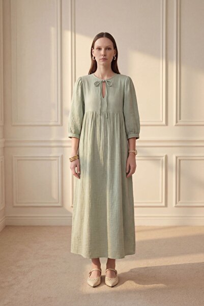 Hiccup MY FASHION Φόρεμα μάξι με φιόγκο και χαλαρή εφαρμογή