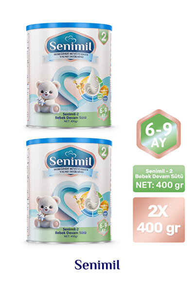 SENİMİL Senimil-2 Bebek Devam Sütü 400 Gr (6-9 AY) 2 Li Avantaj Paketi