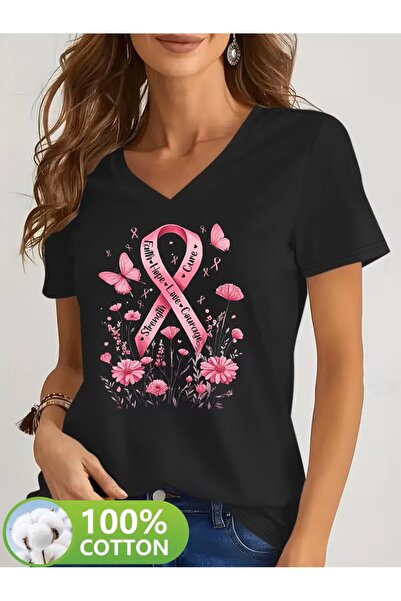 H&GHAMLEGİYİM Μπλουζάκι με στάμπα. Κοντομάνικο καλοκαιρινό & ανοιξιάτικο casu...