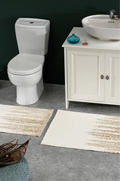 Çeyiz Diyarı Σετ χαλάκια δαπέδου Nero 2 τεμαχίων σε χρυσό εκρού