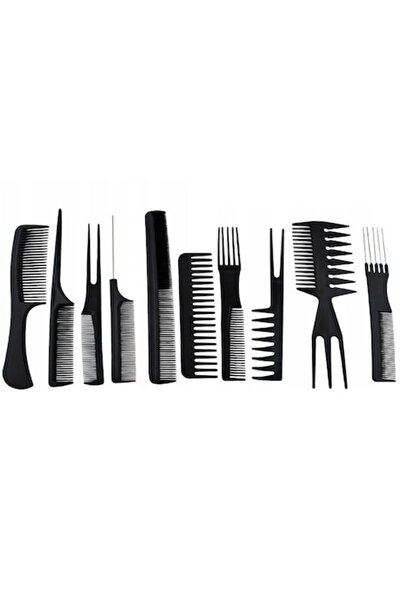 Palmonix Set profesional de piepteni de păr, negru, 10 piese