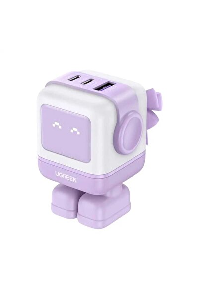 Ugreen Nexode 3-in-1 GaN Robo Charger, 65W, Purple