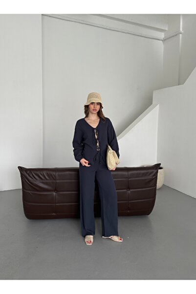 My Blog Σετ Παντελόνι και Μπλούζα Ανθρακί 3 τεμαχίων - 8502