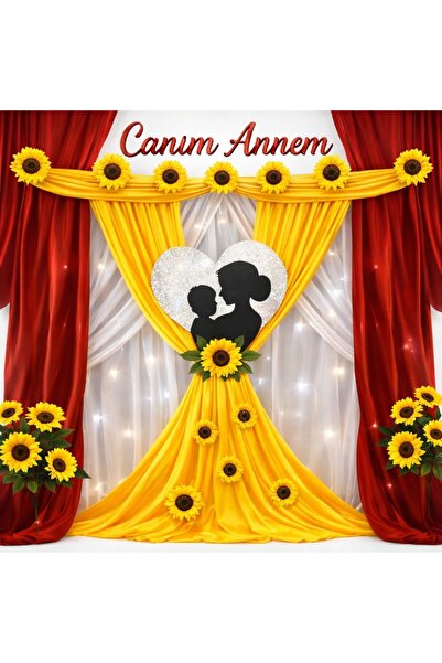 PROMISEBACKDROP2 Anneler Günü Kutlu Olsun,Canım Annem Okul Etkinlik Kumaş Fon...