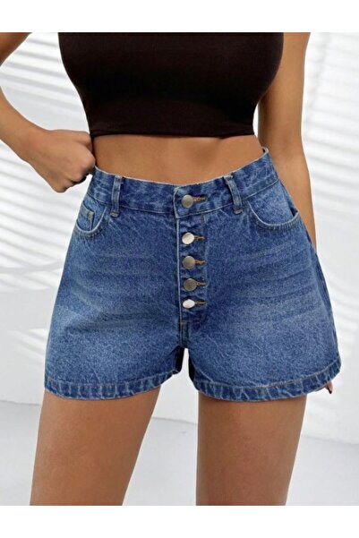 KENE JEANS ΜΠΛΕ ΤΖΙΝ ΣΟΡΤΣ ΜΕ ΚΟΥΜΠΙΑ ΚΑΙ ΚΕΝΤΗΜΑΤΑ