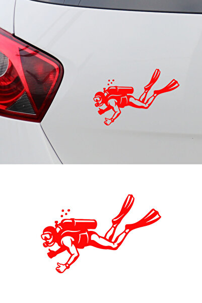 MIGNATIS Diver Car Sticker – Underwater Diving Themed Car Sticker 15X10Cm