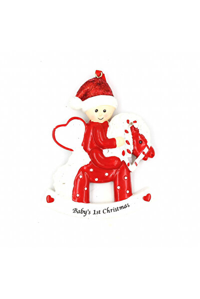 Gift Design Μαγνητική διακόσμηση - Το 1ο Χριστούγεννα του μωρού, κουνιστή καρ...