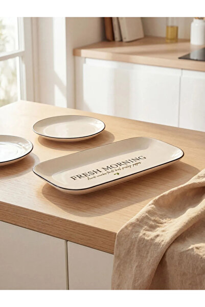 LC Waikiki Lcw Home Mixed Printed Ceramic Presentation Plate