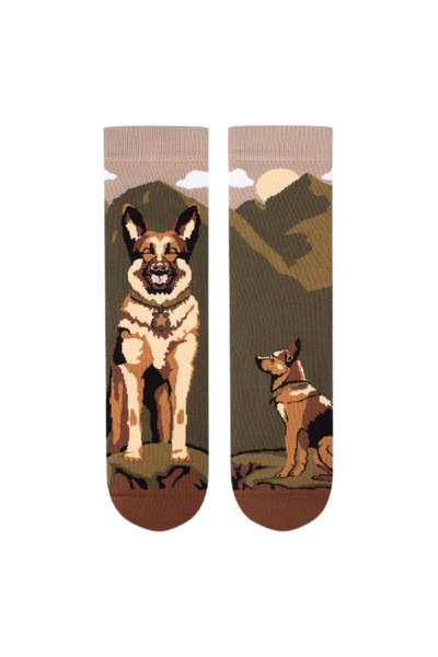 Pirin Hill Arty Socks cotton socks with German Shepherd