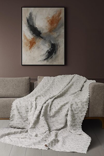 Latuda Home Ponela Koltuk Örtüsü Kaymaz Bohem Punch Kabartmalı 110x175 cm 2 A...