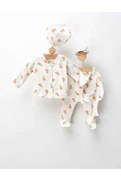 MiniKids Σετ 5 τεμαχίων, Ανανάς, λευκό-πορτοκαλί