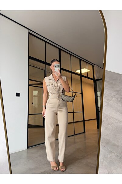 BB Bensu Buyruk DENİM TULUM BEJ