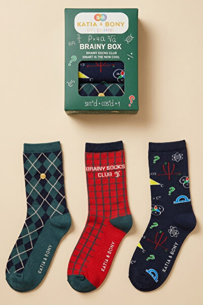 Katia&Bony Παιδικές κάλτσες με μοτίβο σε κουτί με θέμα τα μαθηματικά