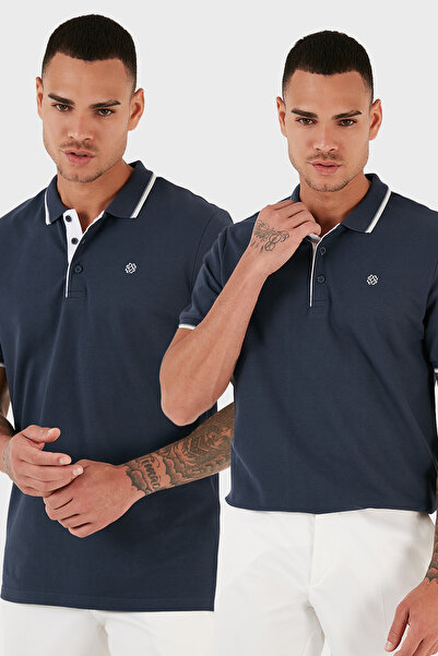 Buratti Βαμβακερό Slim Fit με κουμπιά, Πακέτο 2 τεμαχίων, Ανδρικό μπλουζάκι μ...