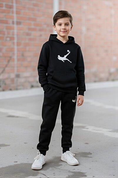 han elegant Σετ φόρμας με κουκούλα και τσέπες καγκουρό με στάμπα χαρακτήρων π...