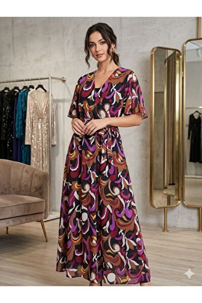 CİXAPLE Σιφόν με κοντό μανίκι με λαιμόκοψη