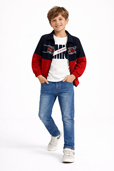 Yollo Kids Boy's Modern 3-Piece Combination - Printed T-Shirt, Denim Pants, a...