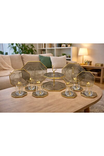 Barok PASTA SET 6 KİŞİLİK 31 PARÇA FÜME