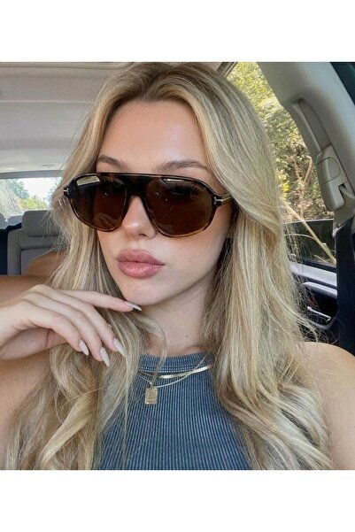 funeyes Vintage Gradient Frame Brown Glass New Season Sunglasses