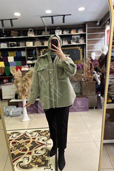 HUMEYRA Button Detailed Plush Jacket