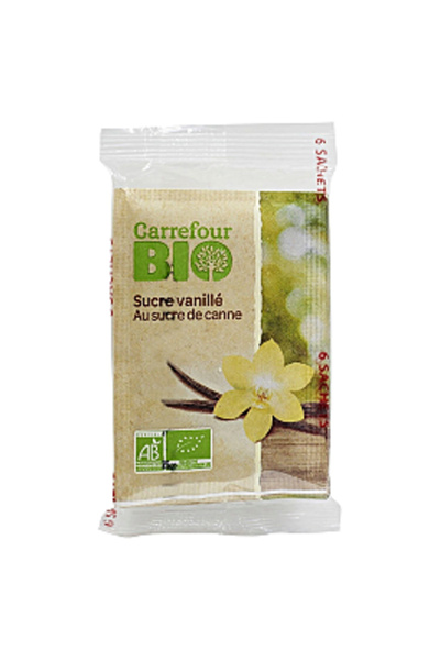 Carrefour Bio Organic sugar with vanilla, 6x7.5g
