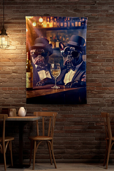 Vagonik Αστεία Ταπετσαρία Τοίχου με Σχέδια Σκύλων στο Μπαρ, Μοντέρνο Μοτίβο 443