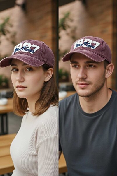 Aware Time Unisex Özle Washed Denim Cap Hat
