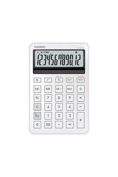 Casio Hesap Makinesi Masaüstü Beyaz MS-200DQ-WE-W-DP