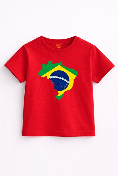Rabona Fashion Brazil Map – Kids' T-Shirt