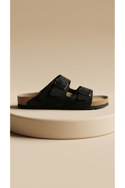 Shoebuo Γυναικείες παντόφλες με ορθοπεδική σόλα και διπλή πόρπη, καθημερινές,...