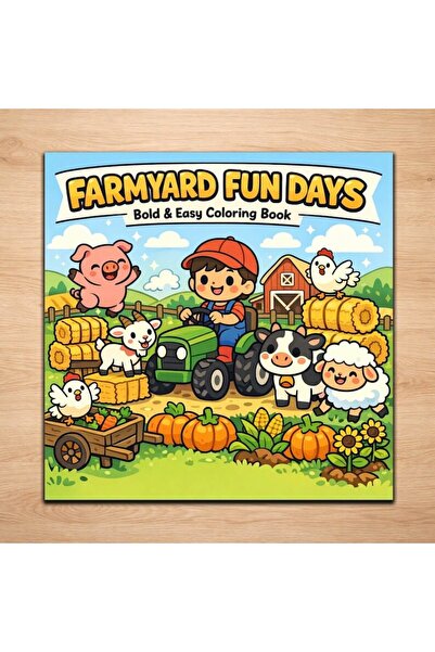 OBRO Βιβλίο Ζωγραφικής με Ζώα της Φάρμας για Παιδιά – 20 Μεγάλα και Εύκολα στ...