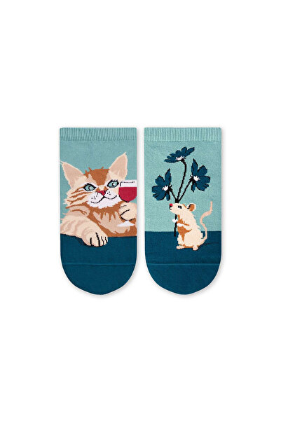 Pirin Hill Arty Socks Cotton Short Socks Cats and Mice
